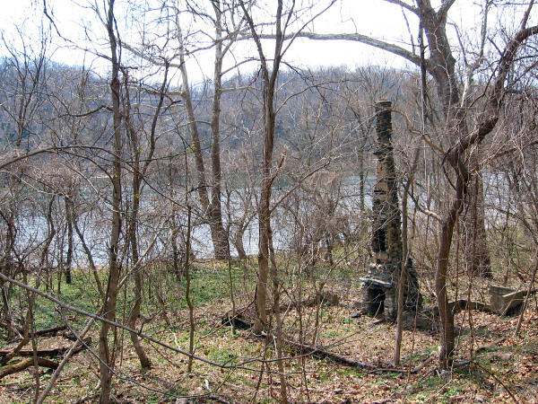 A ruin next to the river.